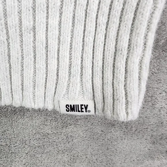 Womens White Red American Eagle Knit Sweater Retro Mock Neck Long Sleeve Size M - Picture 6 of 12